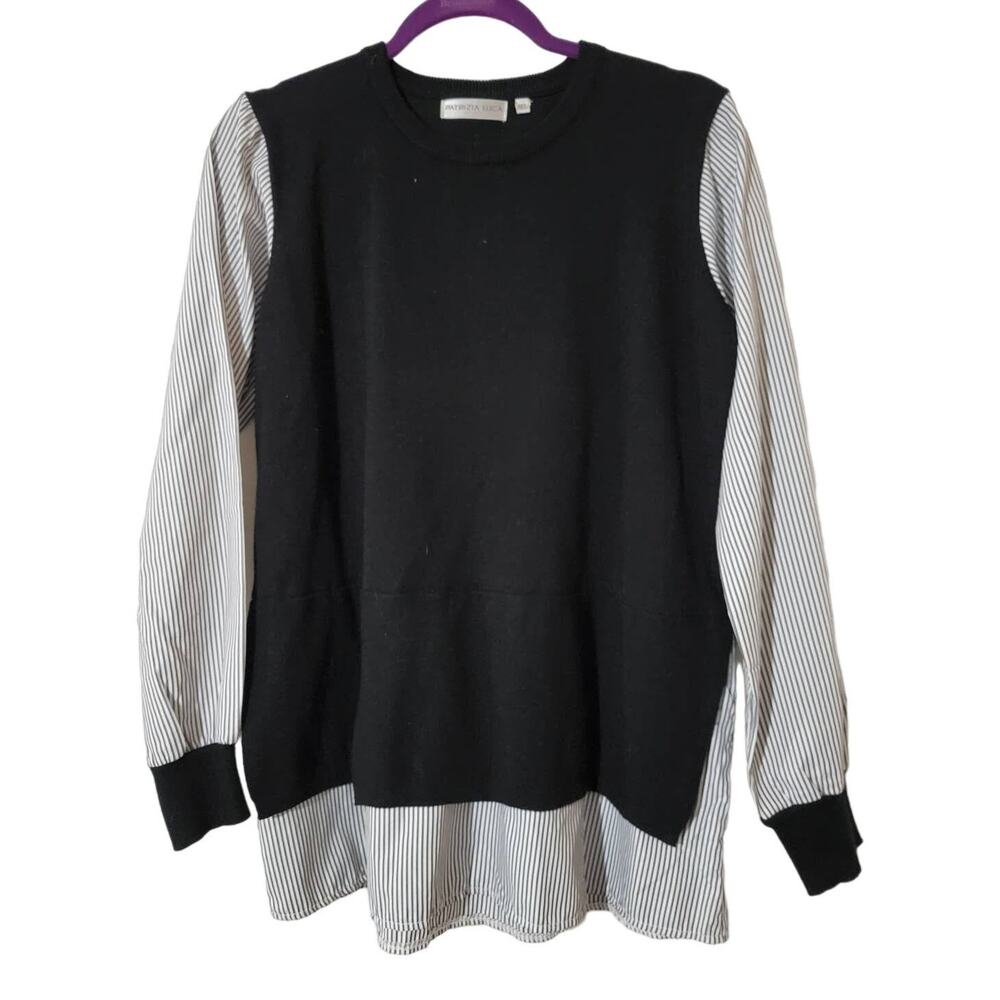 Patrizia Luca Long Sleeve Spliced Sweater Size M/L NWOT